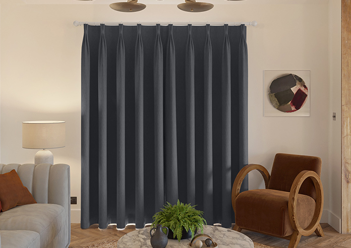 Genoa Faux Silk (Blackout), Night Shimmer - Made to Measure Curtains - Image 7
